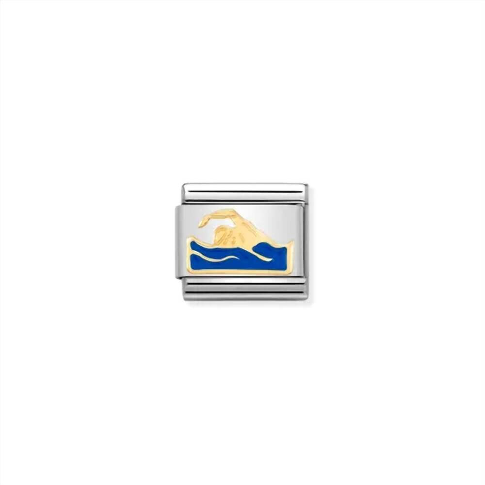 NEW NOMINATION unisex composable classic swimmer links in silver/gold/blue